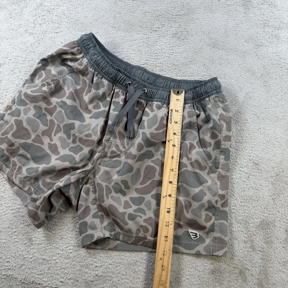 Burlebo Shorts Mens Small Camo Hybrid Lined Active Drawstring Performance